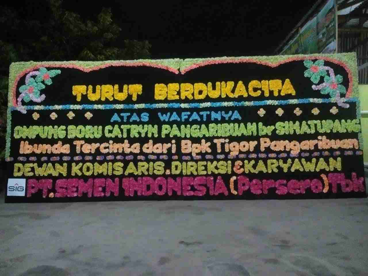 karangan bunga porsea